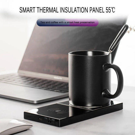 2 In 1 Electric Heating Cup + Wireless Charger